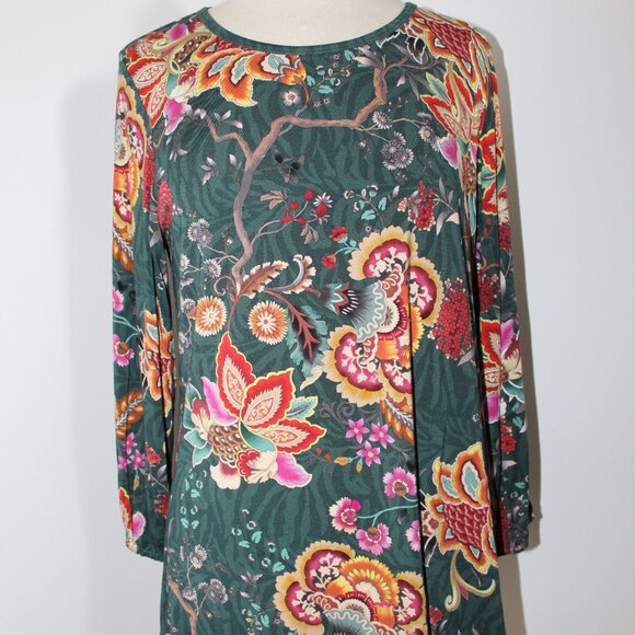 NWT Johnny Was Biya JWLA Orizaba Puff Sleeve Favorite Top Tee T-shirt L - Picture 3 of 7